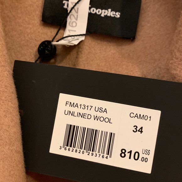 NWT Kooples tan wool coat xs - Picture 5 of 15